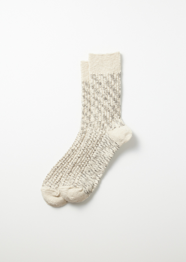 Rototo kasuri ribbed socks