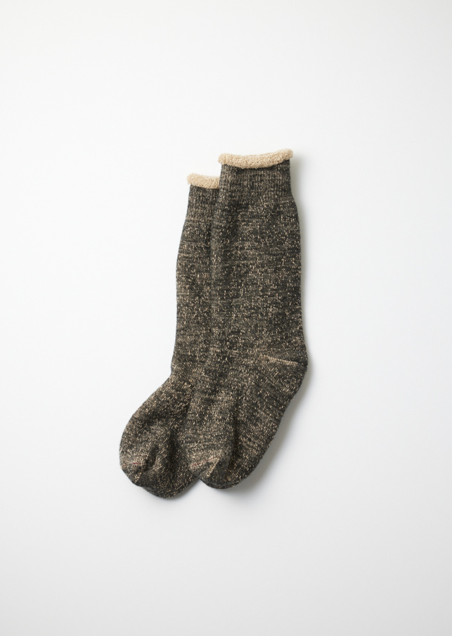 Double face socks rototo black and brown