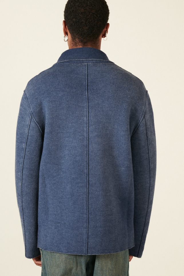 manteau bleu marine barena