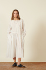 Organic cotton maxi dress with embroidery